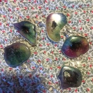 Rainbow Solar quartz toggle bracelet! Nice! Beautiful colors!